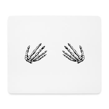Skull Skeleton Hand - Mouse Pad (horizontal) - white - Front