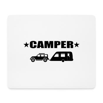 Camping - Mousepad (Querformat) - Weiß - Vorne