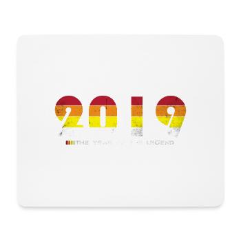 Millésime 2019 - L’année de la légende - Rétro 5 - Tapis de souris (format paysage) - blanc - Devant