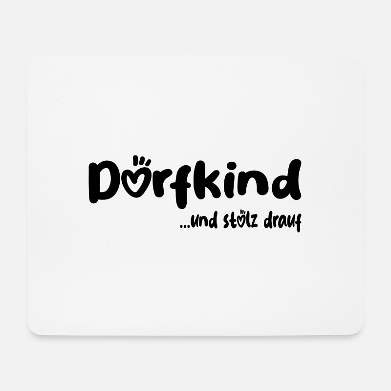 Dorfkind - Mousepad (Querformat) - Weiß