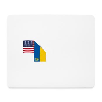 Vintage Amerikanische Ukrainische Flaggen USA Ukraine - Mousepad (Querformat) - Weiß - Vorne