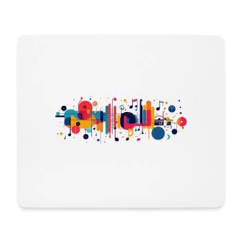 Klangfarben Abstrakt Musik Audio Kunst Muster - Mousepad (Querformat) - Weiß - Vorne