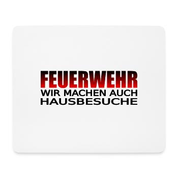 Feuerwehr - Mousepad (Querformat) - Weiß - Vorne