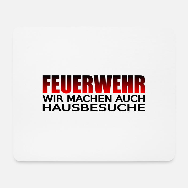 Feuerwehr - Mousepad (Querformat) - Weiß