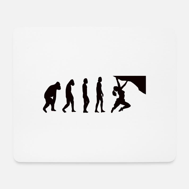 Mädchen Bouldern Klettern Damen Bergsteigen Frau - Mousepad (Querformat) - Weiß
