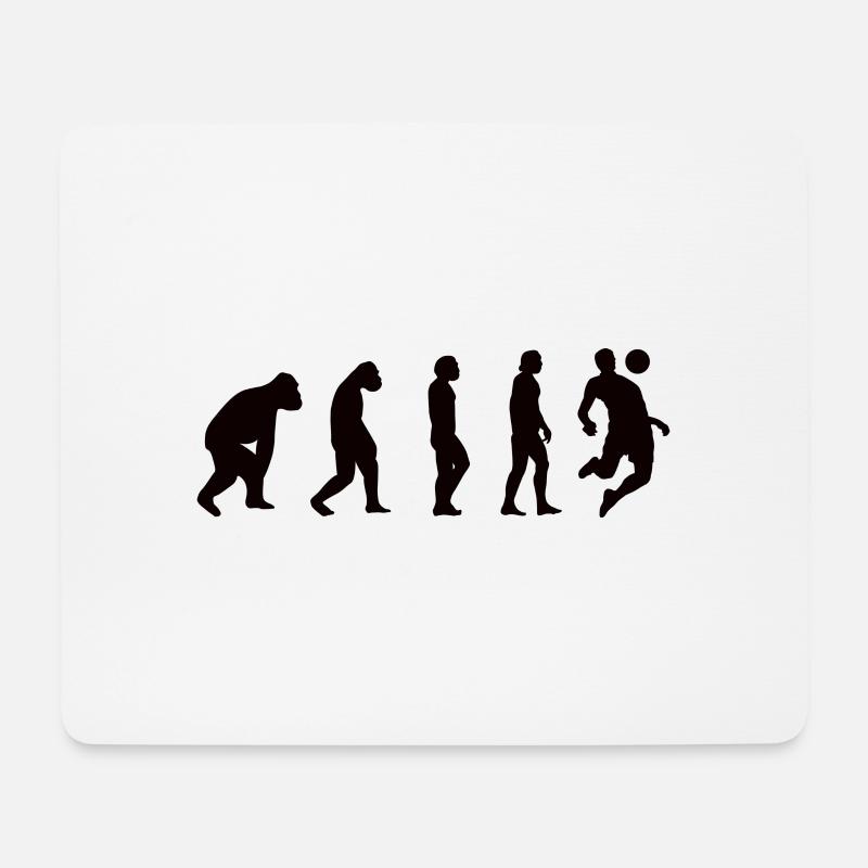 Fußball Evolution Soccer Fußballspieler Geschenk - Mousepad (Querformat) - Weiß