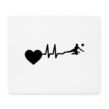 Beach Volleyball Volleyball Heartbeat Volleyball - Mouse Pad (horizontal) - white - Front