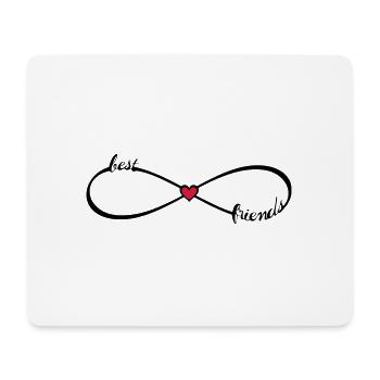best friends forever BFF best friends Infinity 8 - Mouse Pad (horizontal) - white - Front