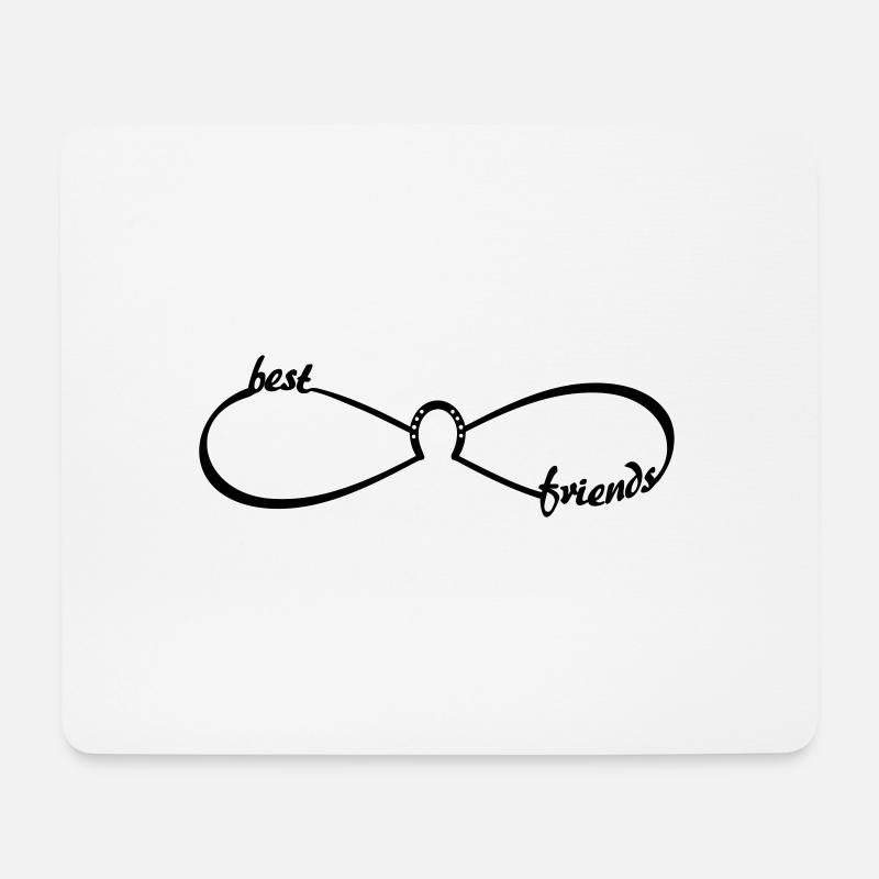 best friends Pferde Infinity - beste Freunde BFF - Mousepad (Querformat) - Weiß