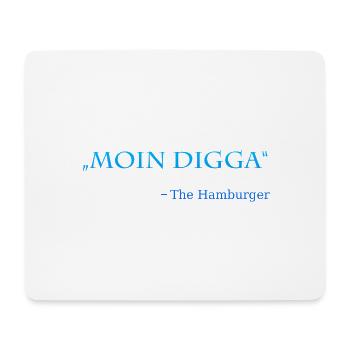Moin Digga - Mousepad (Querformat) - Weiß - Vorne