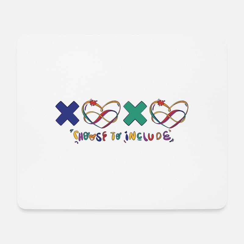 Infinity Heart Autismus-Bewusstsein Entscheiden Sie sich für - Mousepad (Querformat) - Weiß