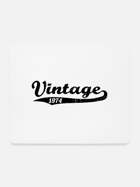 Vintage 1974 - Mousepad (Querformat) - Weiß