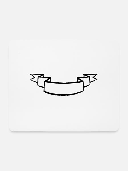 Banner gebogen - Mousepad (Querformat) - Weiß