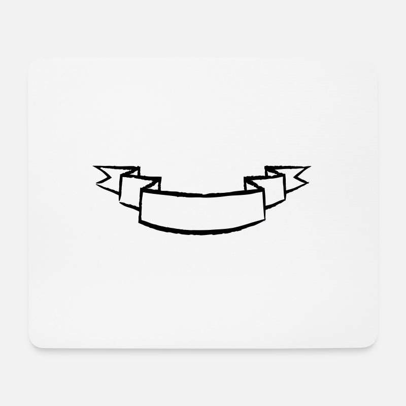 Banner gebogen - Mousepad (Querformat) - Weiß