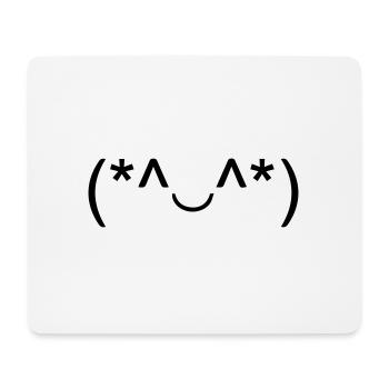 émoticônes japonais 102 de Black par Kaomoji NJ - Tapis de souris (format paysage) - blanc - Devant