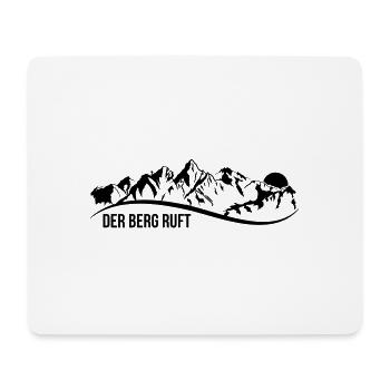 der berg ruft - Mousepad (Querformat) - Weiß - Vorne