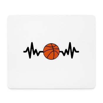 basket basketball is life - Mousepad (Querformat) - Weiß - Vorne
