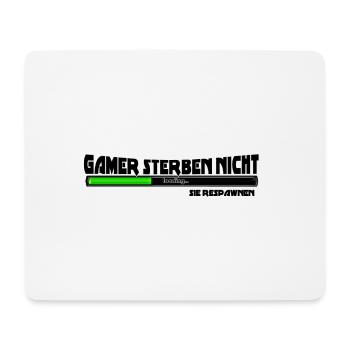 Gamer sterben nicht - Mousepad (Querformat) - Weiß - Vorne