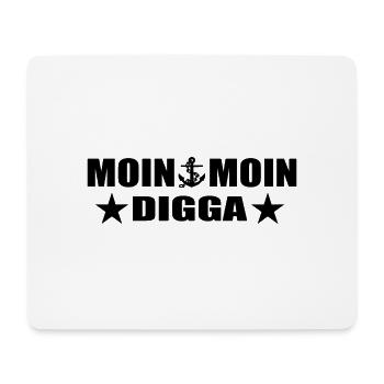 Moin - Mousepad (Querformat) - Weiß - Vorne