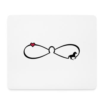 Unendlichkeit Symbol Freundschaftszeichen Pferd 8 - Mousepad (Querformat) - Weiß - Vorne
