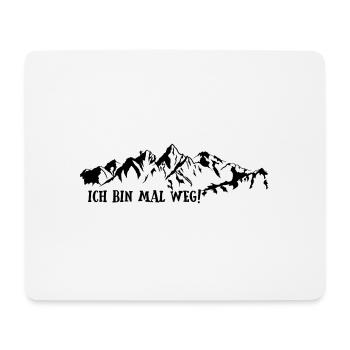 ich bin mal weg - Mousepad (Querformat) - Weiß - Vorne