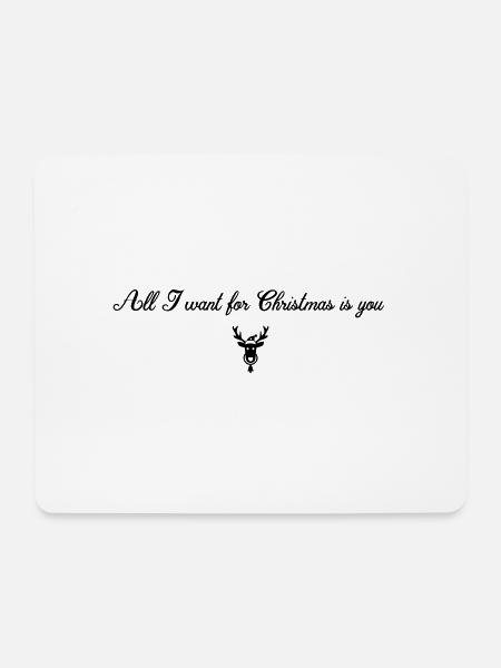 Mein Weihnachts will bist du - Mousepad (Querformat) - Weiß