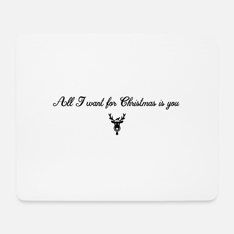 Mein Weihnachts will bist du - Mousepad (Querformat) - Weiß