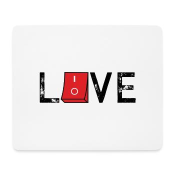 Love On Off - Mousepad (Querformat) - Weiß - Vorne