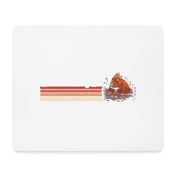 Capybara Vintage - Mach dir keine Sorgen, sei Capy - Mousepad (Querformat) - Weiß - Vorne