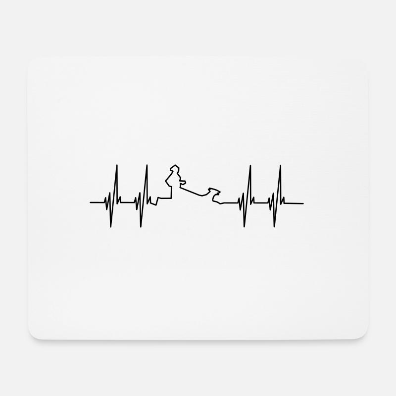 canicross heartbeat - Mouse Pad (horizontal) - white