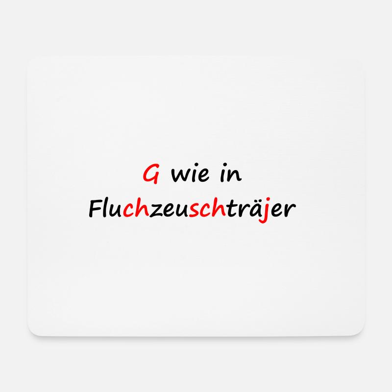 Fluchzeuschträjer Spruch / Dialekt / Kölsch - Mousepad (Querformat) - Weiß