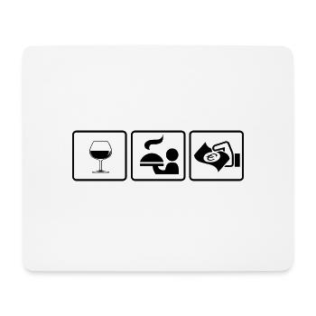 Servicekräfte sind nur bessere Kellner :-) - Mousepad (Querformat) - Weiß - Vorne