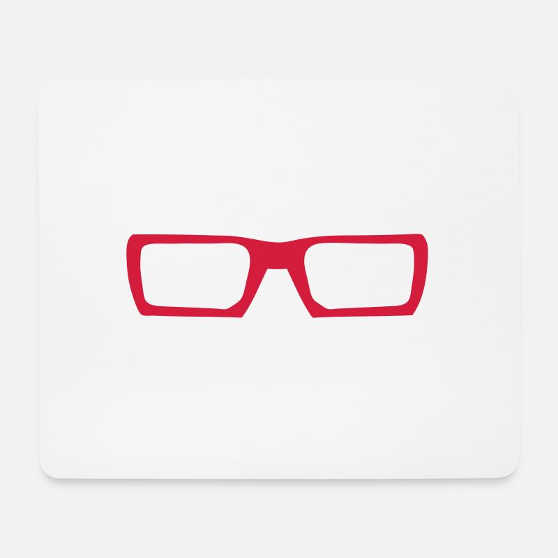 9102 futuristische Sonnenbrille - Mousepad (Querformat) - Weiß