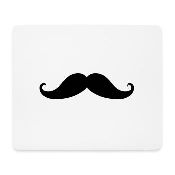 Schnurrbart - Mousepad (Querformat) - Weiß - Vorne