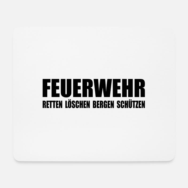 Feuerwehr - Mousepad (Querformat) - Weiß