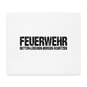 Feuerwehr - Mousepad (Querformat) - Weiß - Vorne