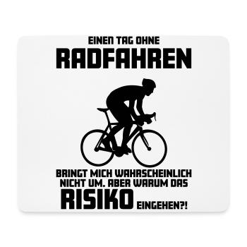 Rennrad Tshirt I Fahrradfahren Triathlon Training - Mousepad (Querformat) - Weiß - Vorne