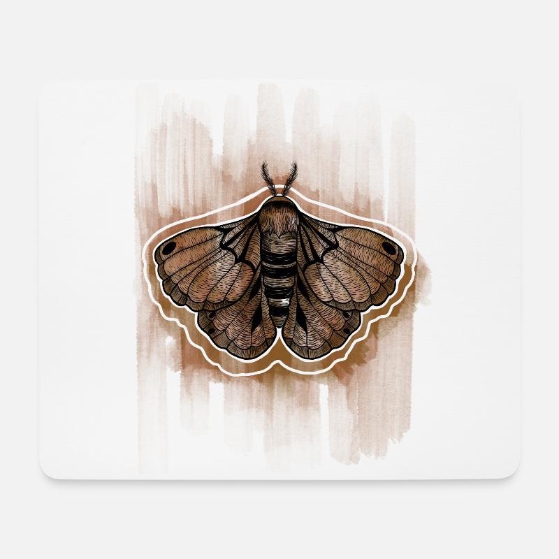 Motte - Mousepad (Querformat) - Weiß