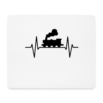 Railroad heartbeat - Mouse Pad (horizontal) - white - Front