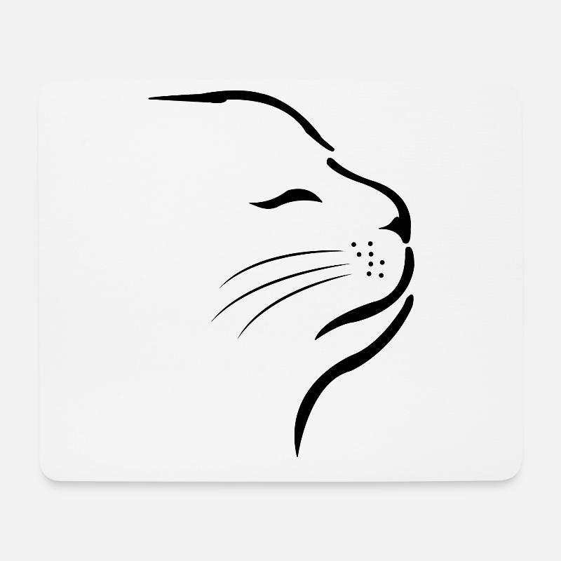 Katze Kleines Kätzchen Katzengesicht - Mousepad (Querformat) - Weiß