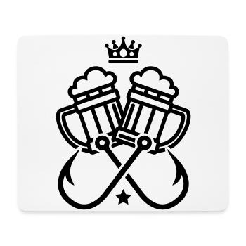 angelhaken fishing bier - Mousepad (Querformat) - Weiß - Vorne