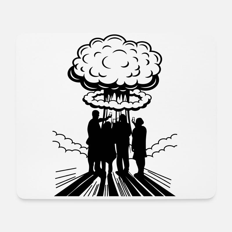 Farbe änderbar |Atombombe Selfie Kernexplosion - Mousepad (Querformat) - Weiß
