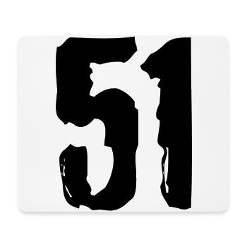 51 number jersey - Mouse Pad (horizontal) - white - Front