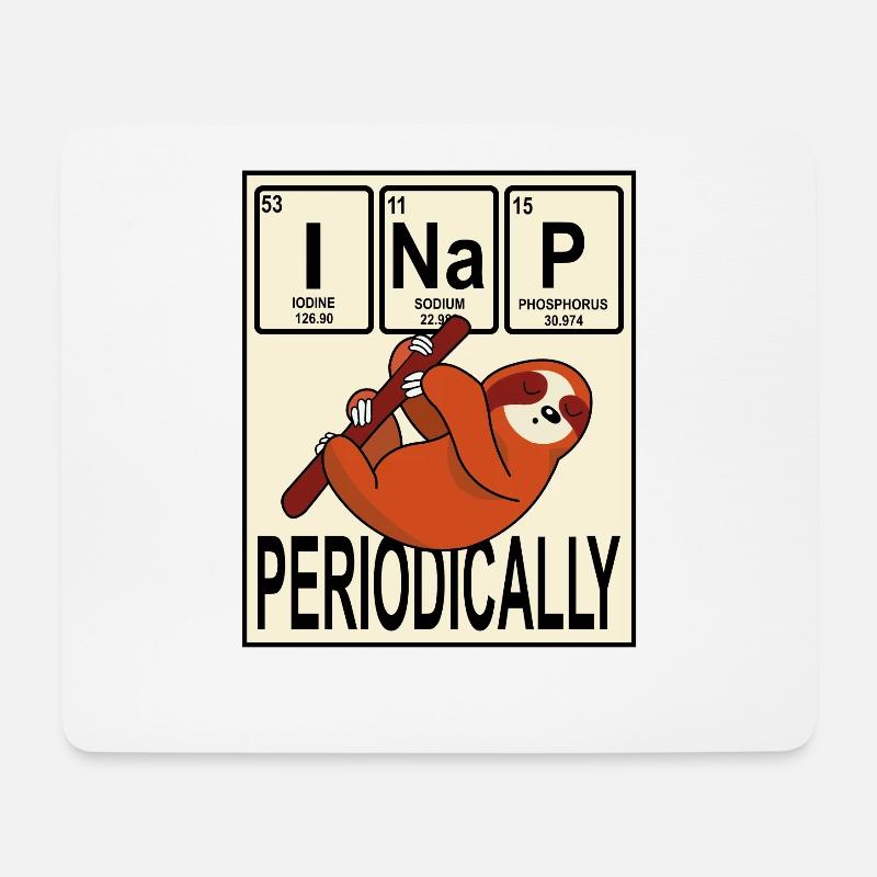 Funny Science Sloth Pajamas for Sloth - Mouse Pad (horizontal) - white
