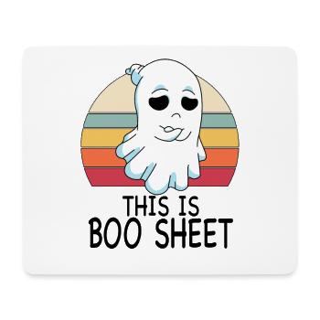 This is Boo Sheet Ghost Retro Halloween Costume - Mouse Pad (horizontal) - white - Front