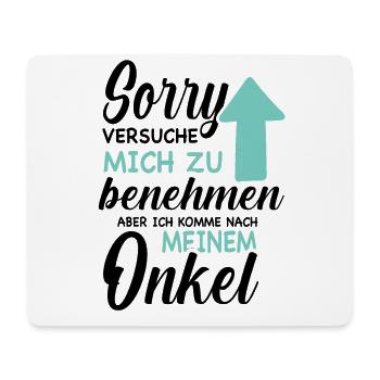 Ich versuche mich zu benehmen Onkel Geburtstag Fun - Mousepad (Querformat) - Weiß - Vorne