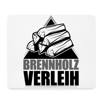 Brennholz Verleih | Farben änderbar - Mousepad (Querformat) - Weiß - Vorne