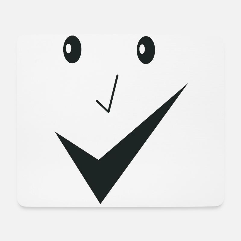 Feines Lächeln - Feines Gesicht E03. - Mousepad (Querformat) - Weiß