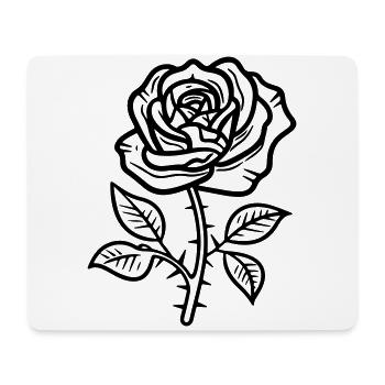 Symbole de la rose - Tapis de souris (format paysage) - blanc - Devant