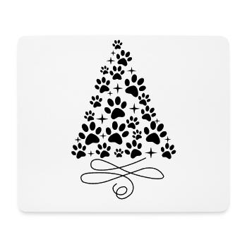 WEIHNACHTS pfoten Design xmas - Mousepad (Querformat) - Weiß - Vorne